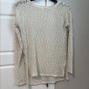 Aeropostale Cream Textured Knit Sweater